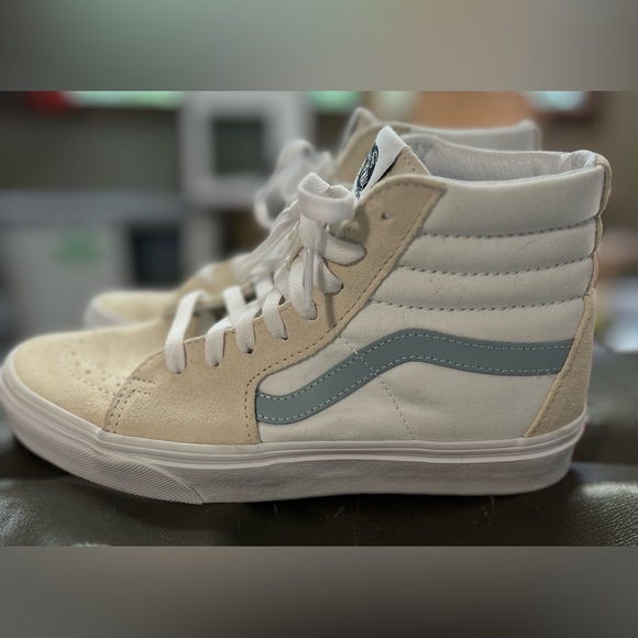 NWOB Vans SK8-Hi High-Top Sneakers 'White Blue' VN0A32QG9LY - Picture 6 of 13